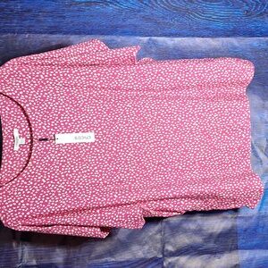 chico's pink with cheetah pattern top